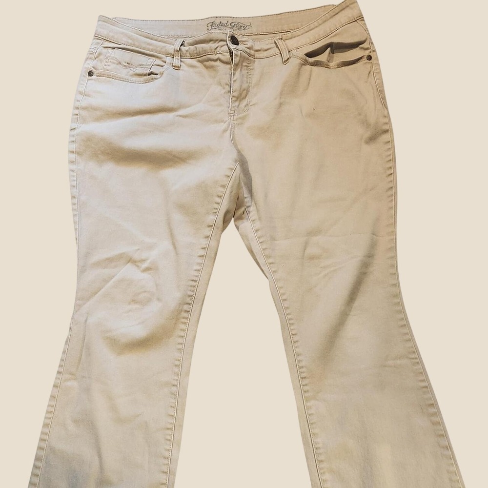 Faded Glory Women's plus size 18 tan bootcut jeans